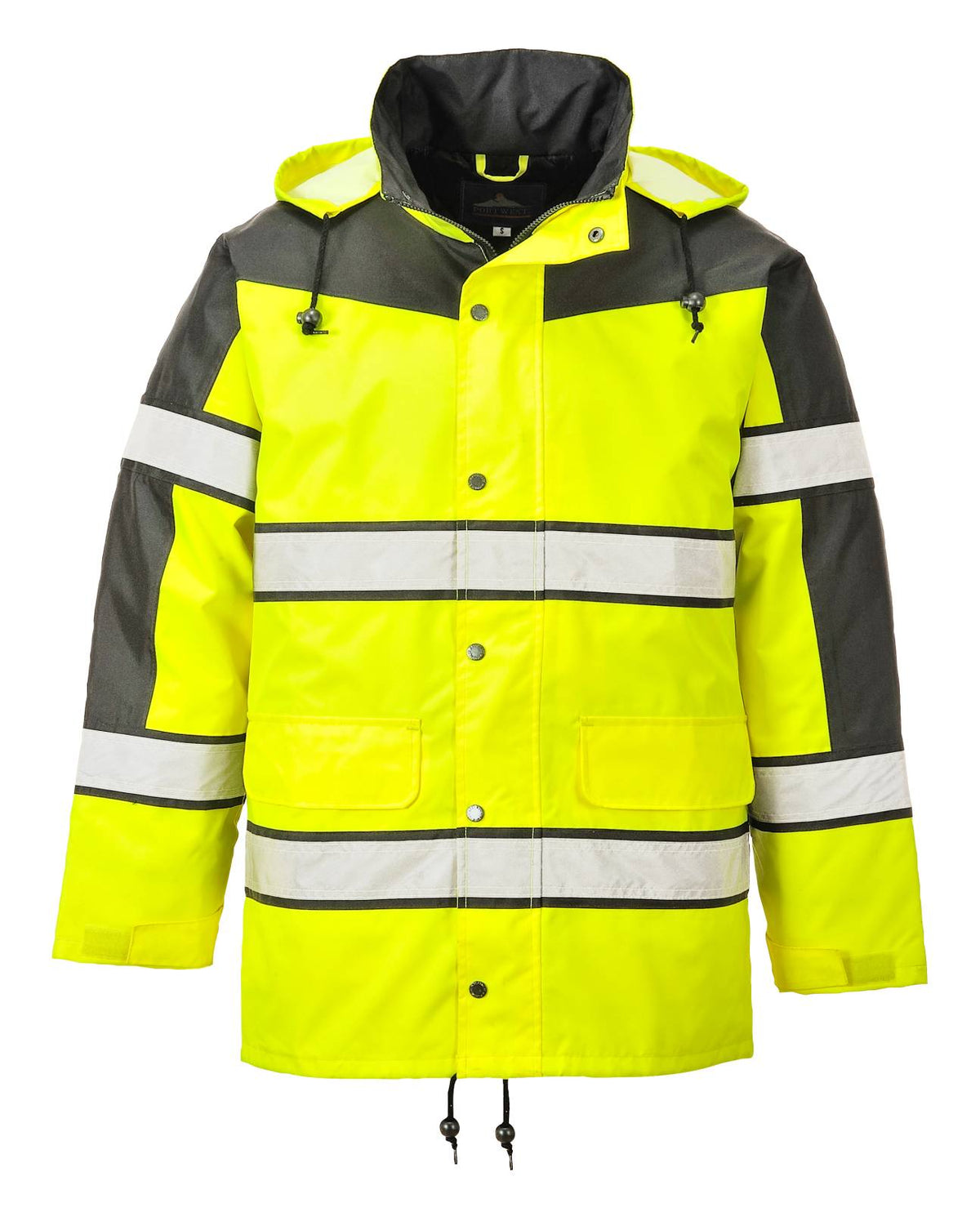 Portwest 300D Industrie Hi-Vis Hoge zichtbaarheid Jack S462 Klassiek Tweekleuren geel(YE)