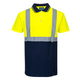 Portwest Poloshirts S479 HiVis UPF50+ UV geel-marineblauw(YN)