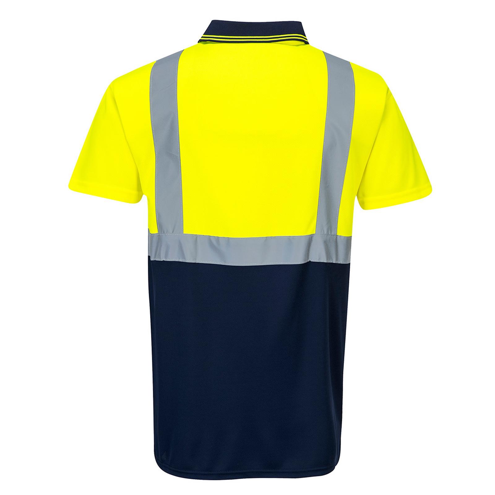Portwest Poloshirts S479 HiVis UPF50+ UV geel-marineblauw(YN)