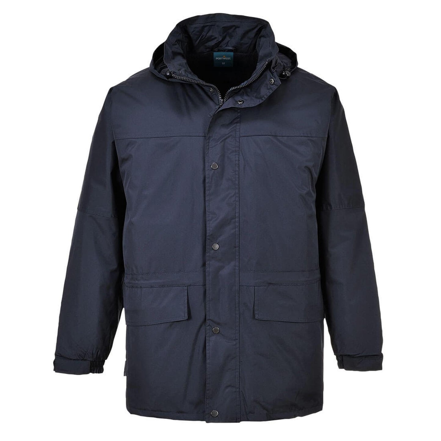 Portwest Gevoerde Regenkleding Bescherming Alle Weersomstandigheden Jack S523 Oban fleece gevoerd waterdicht donker marineblauw(NV)