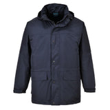 Portwest Gevoerde Regenkleding Bescherming Alle Weersomstandigheden Jack S523 Oban fleece gevoerd waterdicht donker marineblauw(NV)