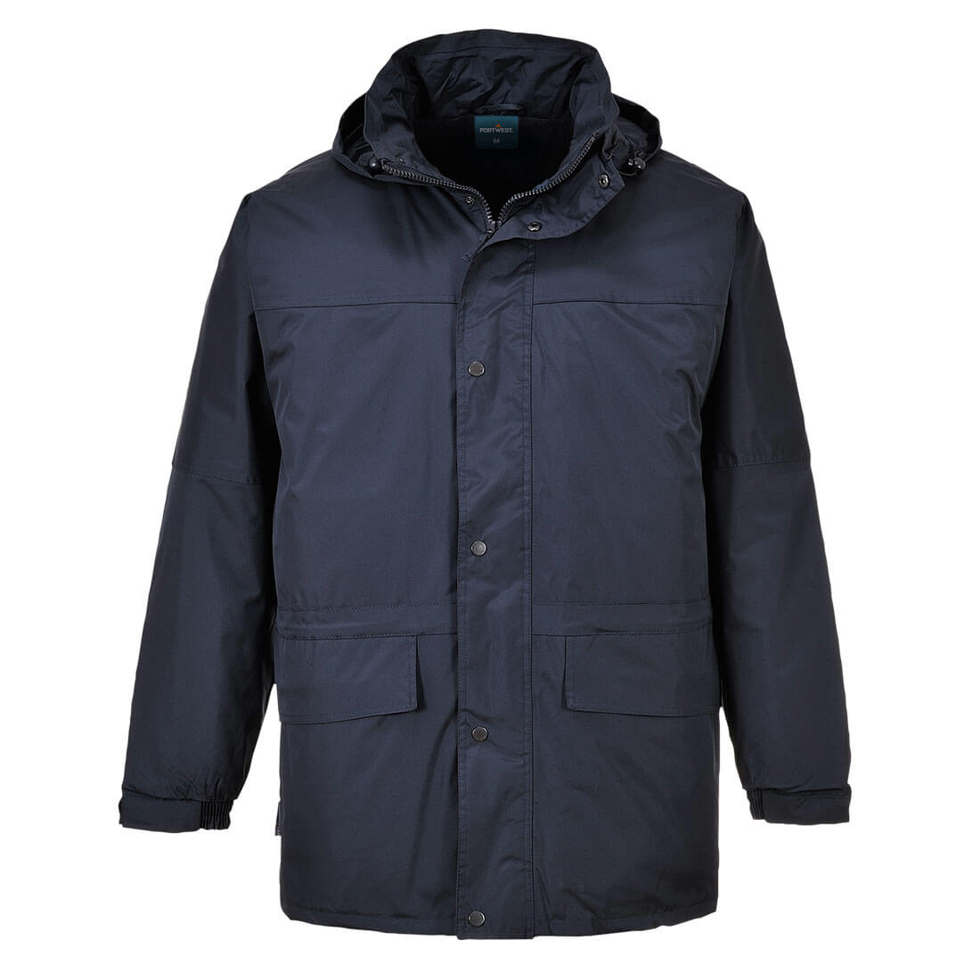 Portwest Gevoerde Regenkleding Bescherming Alle Weersomstandigheden Jack S523 Oban fleece gevoerd waterdicht donker marineblauw(NV)