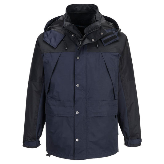 Portwest Klassieke Regenkleding Bescherming Tegen Alle Weersomstandigheden Jack S532 Orkney 3-in-1 ademend donker marineblauw(NV)