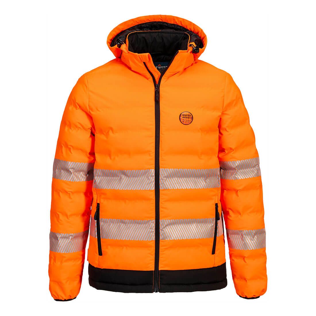 Portwest Jack S548 tunnel Hi-Vis Ultrasonisch verwarmd waterafstotend winddicht oranje-zwart(OB)