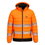 Portwest Jack S548 tunnel Hi-Vis Ultrasonisch verwarmd waterafstotend winddicht oranje-zwart(OB)