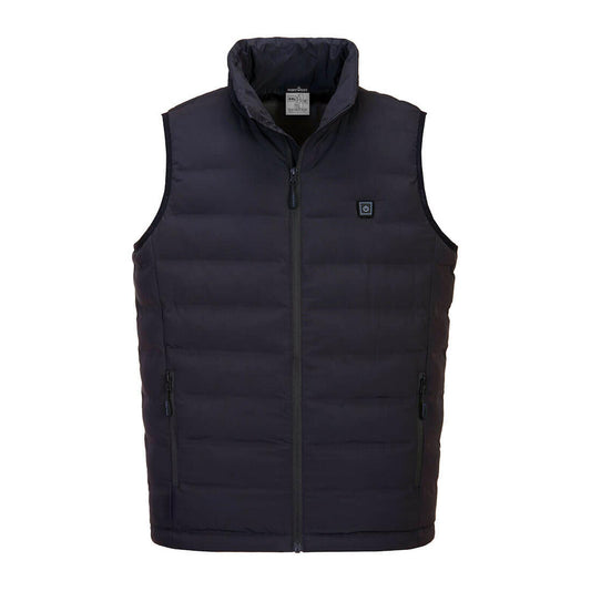 Portwest Gevoerde Regenkleding Bescherming Tegen Alle Weersomstandigheden Bodywarmer S549 Ultrasonic Heating Tunnel jack donker marineblauw(NV)