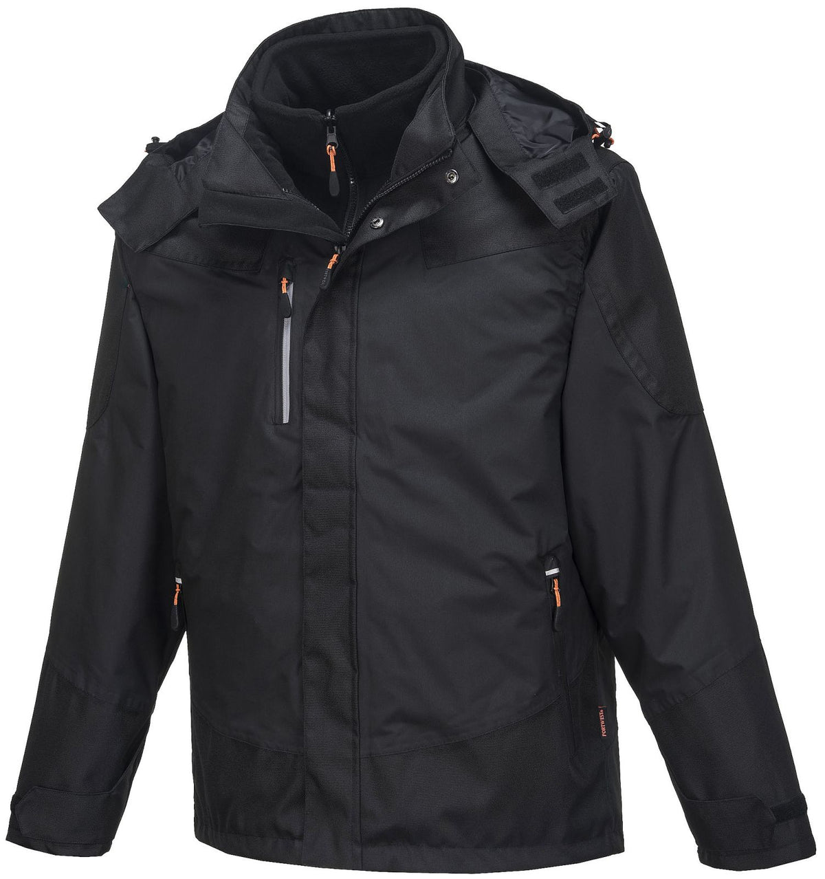 Portwest Jassen S553 Waterdicht Uitneembaar fleecevest zwart(BK)