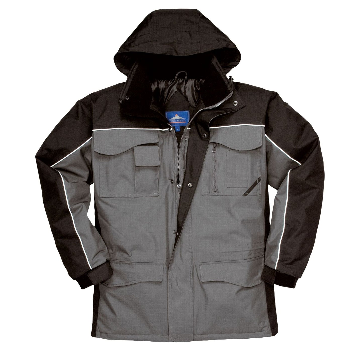 Portwest Jassen S562 Waterdicht zwart-grijs(BY)