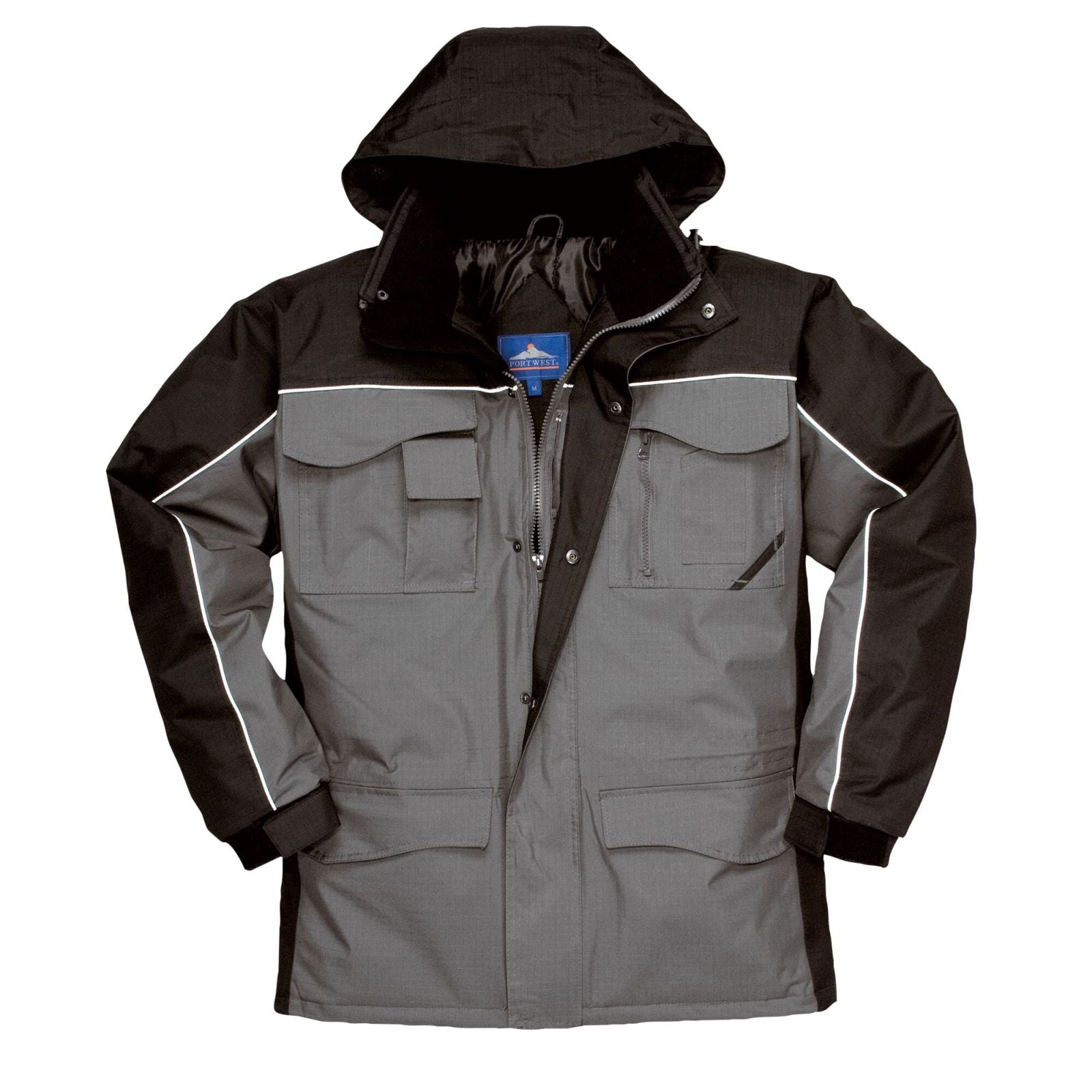 Portwest Jassen S562 Waterdicht zwart-grijs(BY)