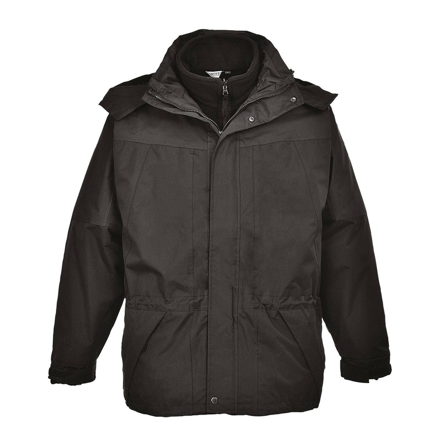 Portwest Jassen S570 Waterdicht Uitneembaar fleecevest zwart(BK)