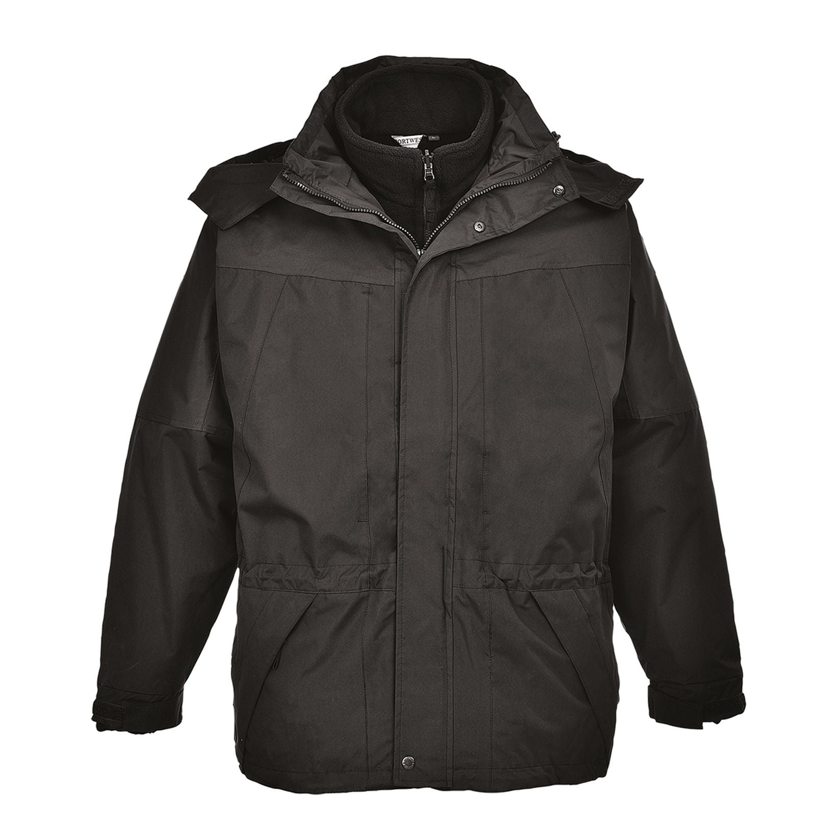 Portwest Jassen S570 Waterdicht Uitneembaar fleecevest zwart(BK)