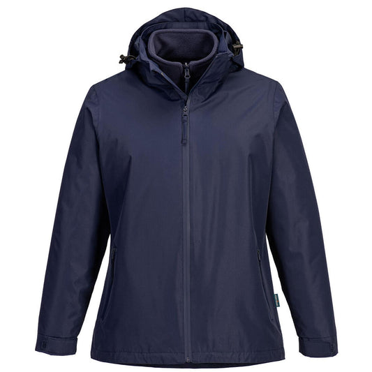 Portwest Dames regenkleding Bescherming Tegen Alle Weersomstandigheden Jack S574 Dames 3-in-1 donker marineblauw(NV)