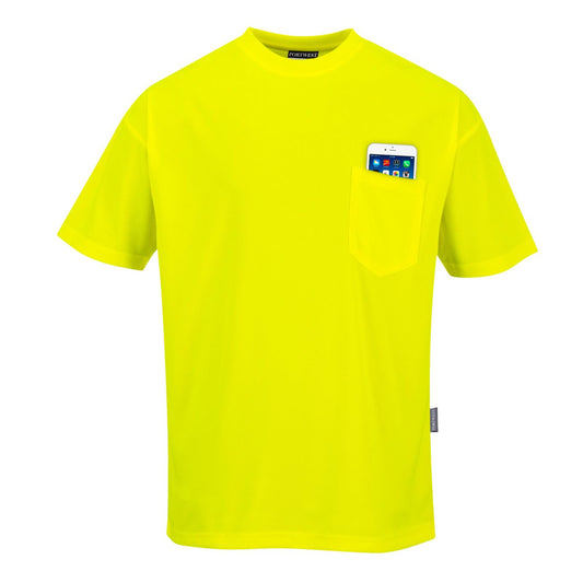 Portwest Day-Viz Werkkleding T-shirt S578 Day-vis korte mouw geel(YE)