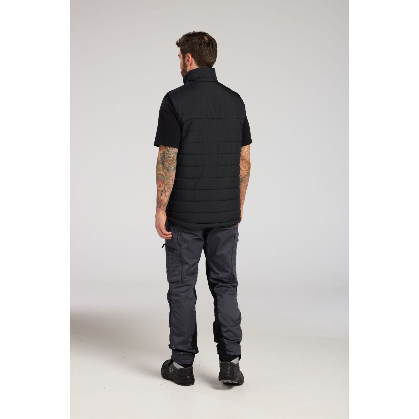 Portwest Klassieke Regenkleding Alle Weersomstandigheden Gilet S606 professioneel gevoerd baffle zwart(BK)