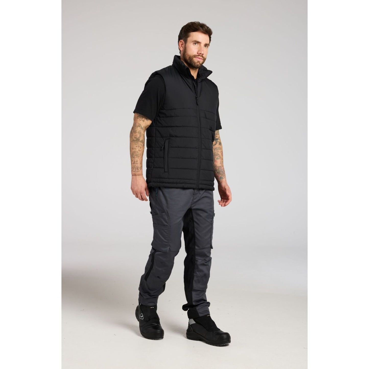 Portwest Klassieke Regenkleding Alle Weersomstandigheden Gilet S606 professioneel gevoerd baffle zwart(BK)