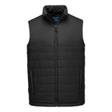 Portwest Klassieke Regenkleding Alle Weersomstandigheden Gilet S606 professioneel gevoerd baffle zwart(BK)