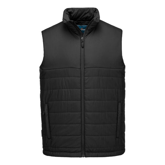Portwest Klassieke Regenkleding Bescherming Tegen Alle Weersomstandigheden Gilet S606 professioneel gevoerd baffle zwart(BK)