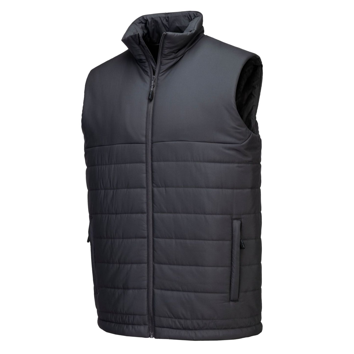 Portwest Klassieke Regenkleding Bescherming Tegen Alle Weersomstandigheden Gilet S606 professioneel gevoerd baffle metaalgrijs(MG)