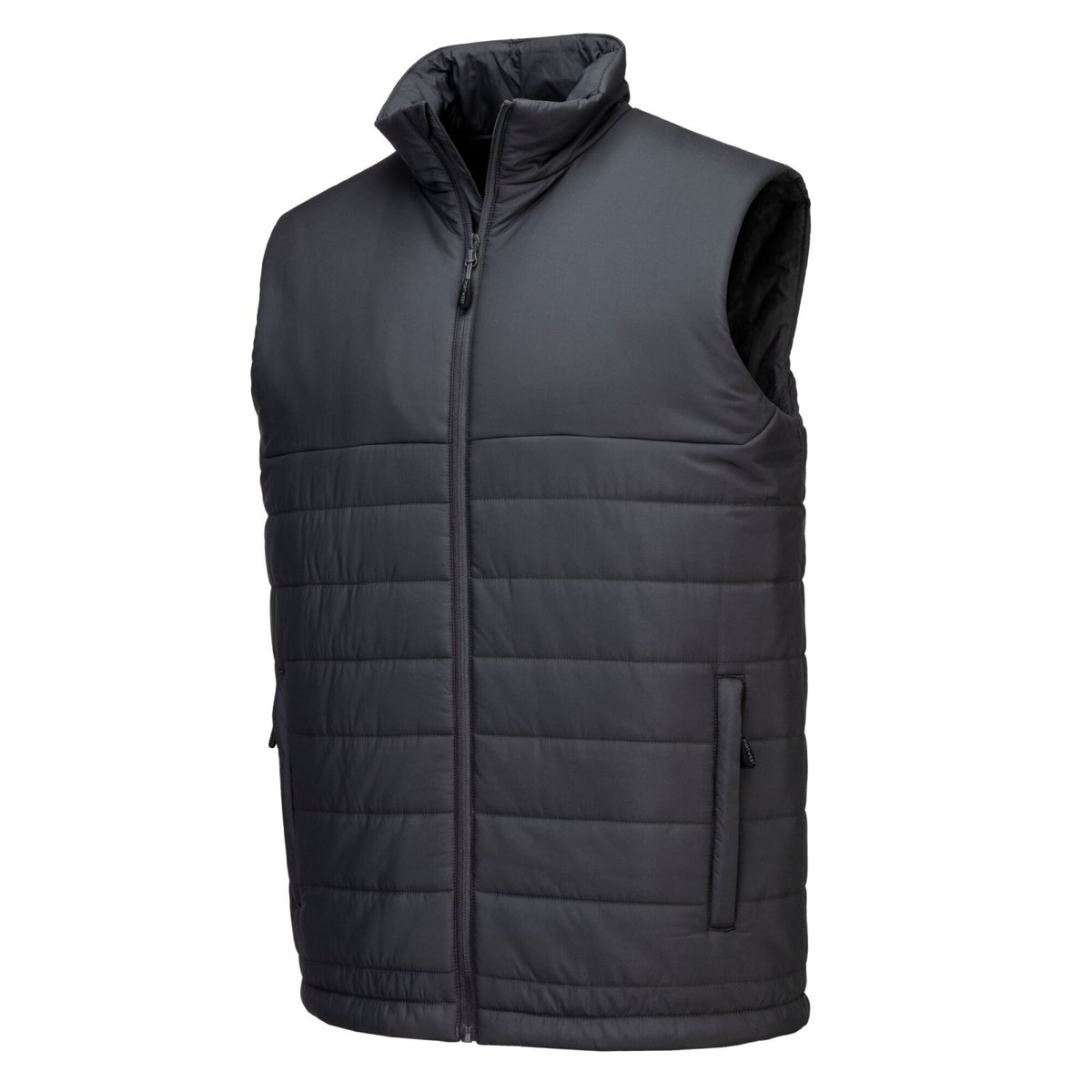 Portwest Klassieke Regenkleding Bescherming Tegen Alle Weersomstandigheden Gilet S606 professioneel gevoerd baffle metaalgrijs(MG)