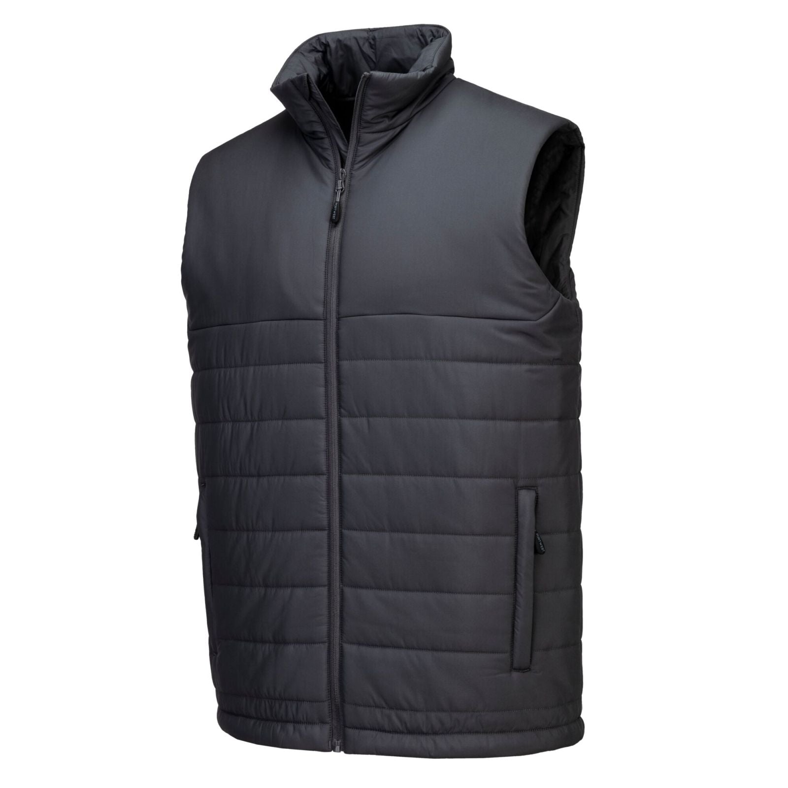 Portwest Klassieke Regenkleding Bescherming Tegen Alle Weersomstandigheden Gilet S606 professioneel gevoerd baffle metaalgrijs(MG)