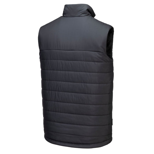 Portwest Klassieke Regenkleding Bescherming Tegen Alle Weersomstandigheden Gilet S606 professioneel gevoerd baffle metaalgrijs(MG)