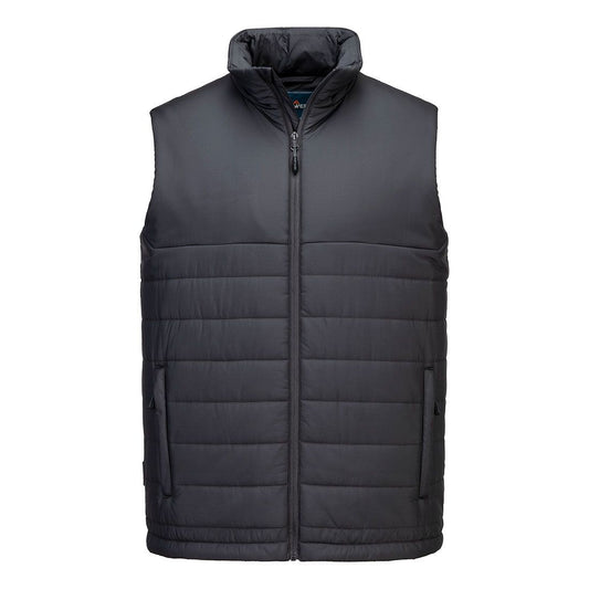 Portwest Klassieke Regenkleding Alle Weersomstandigheden Gilet S606 professioneel gevoerd baffle metaalgrijs(MG)