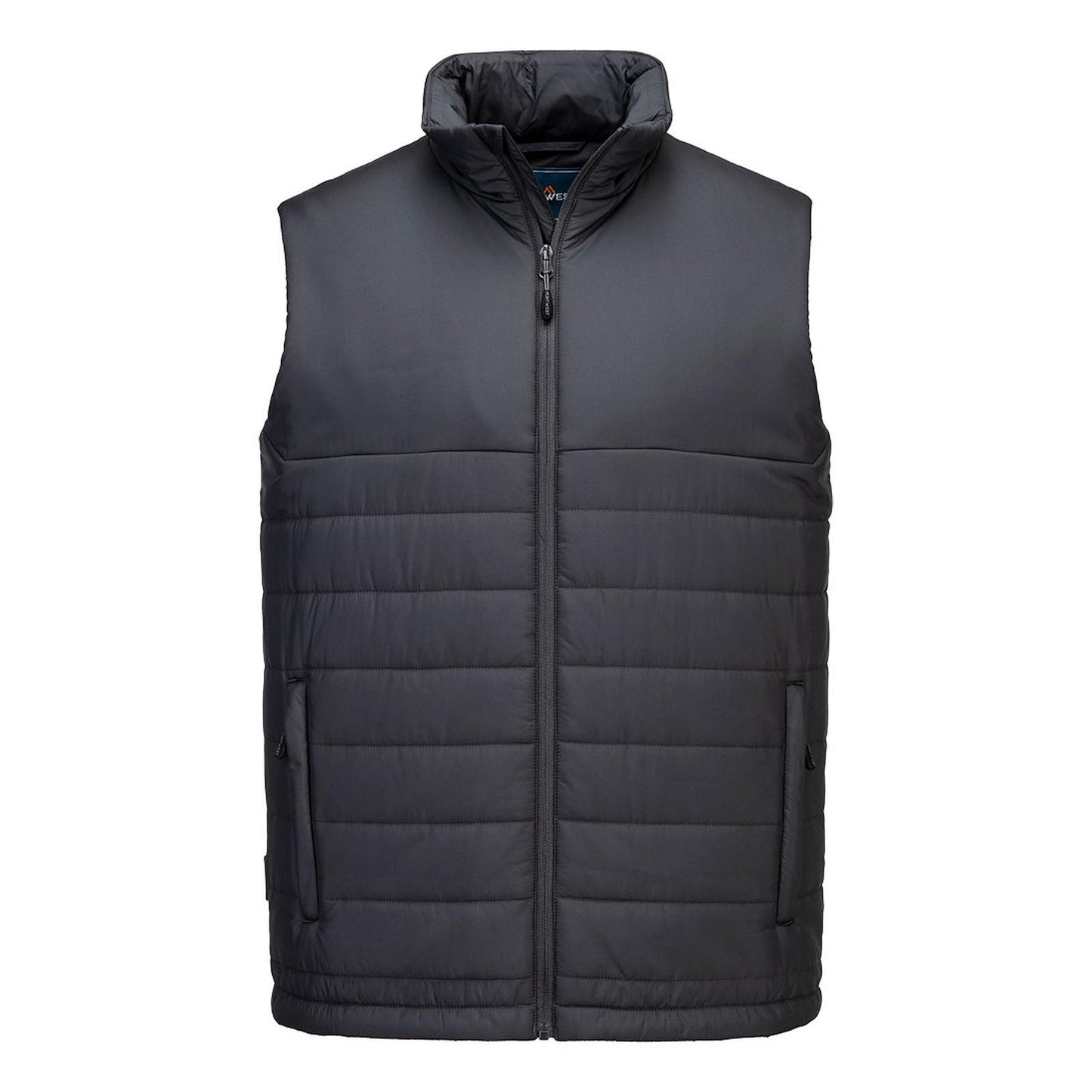 Portwest Klassieke Regenkleding Bescherming Tegen Alle Weersomstandigheden Gilet S606 professioneel gevoerd baffle metaalgrijs(MG)