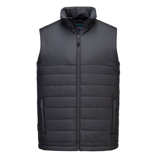 Portwest Klassieke Regenkleding Alle Weersomstandigheden Gilet S606 professioneel gevoerd baffle metaalgrijs(MG)