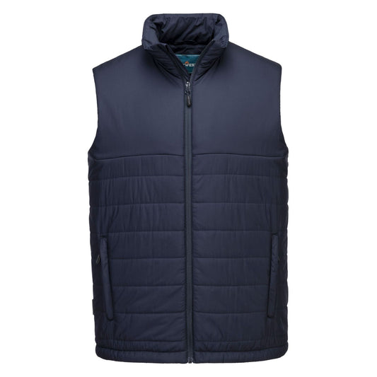 Portwest Klassieke Regenkleding Alle Weersomstandigheden Gilet S606 professioneel gevoerd baffle donker marineblauw(NV)