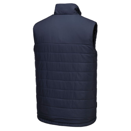 Portwest Klassieke Regenkleding Bescherming Tegen Alle Weersomstandigheden Gilet S606 professioneel gevoerd baffle donker marineblauw(NV)