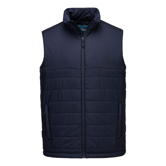 Portwest Klassieke Regenkleding Bescherming Tegen Alle Weersomstandigheden Gilet S606 professioneel gevoerd baffle donker marineblauw(NV)