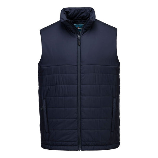 Portwest Klassieke Regenkleding Alle Weersomstandigheden Gilet S606 professioneel gevoerd baffle marineblauw(NV)