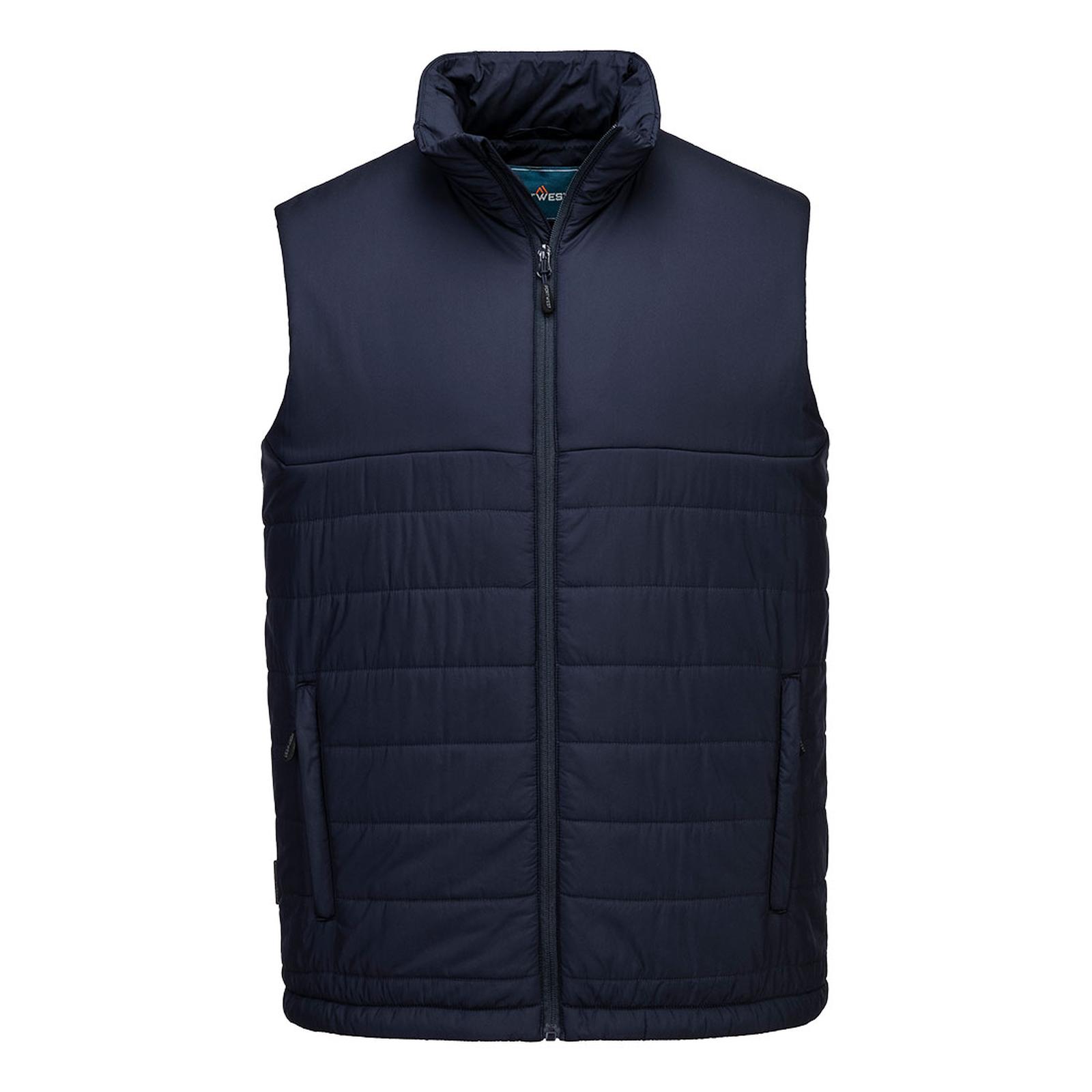 Portwest Klassieke Regenkleding Bescherming Tegen Alle Weersomstandigheden Gilet S606 professioneel gevoerd baffle donker marineblauw(NV)