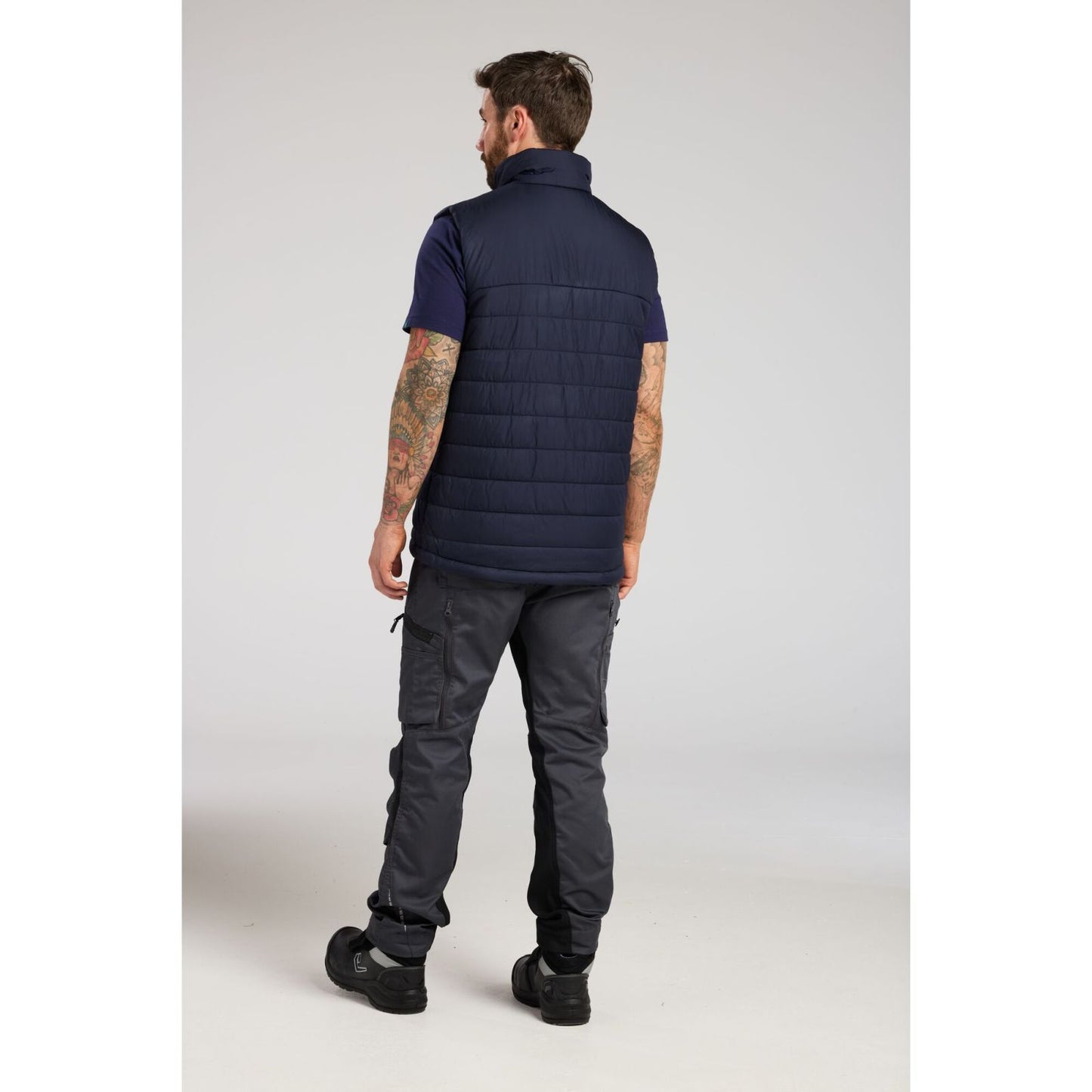 Portwest Klassieke Regenkleding Bescherming Tegen Alle Weersomstandigheden Gilet S606 professioneel gevoerd baffle donker marineblauw(NV)