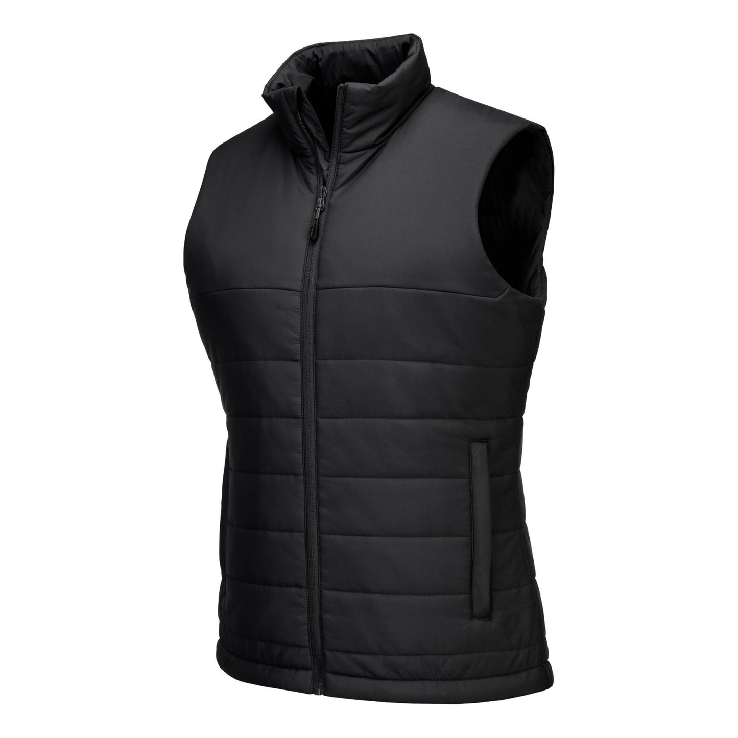 Portwest Dames regenkleding Alle Weersomstandigheden Gilet S607 professioneel dames gevoerd baffle zwart(BK)