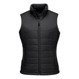 Portwest Dames regenkleding Alle Weersomstandigheden Gilet S607 professioneel dames gevoerd baffle zwart(BK)