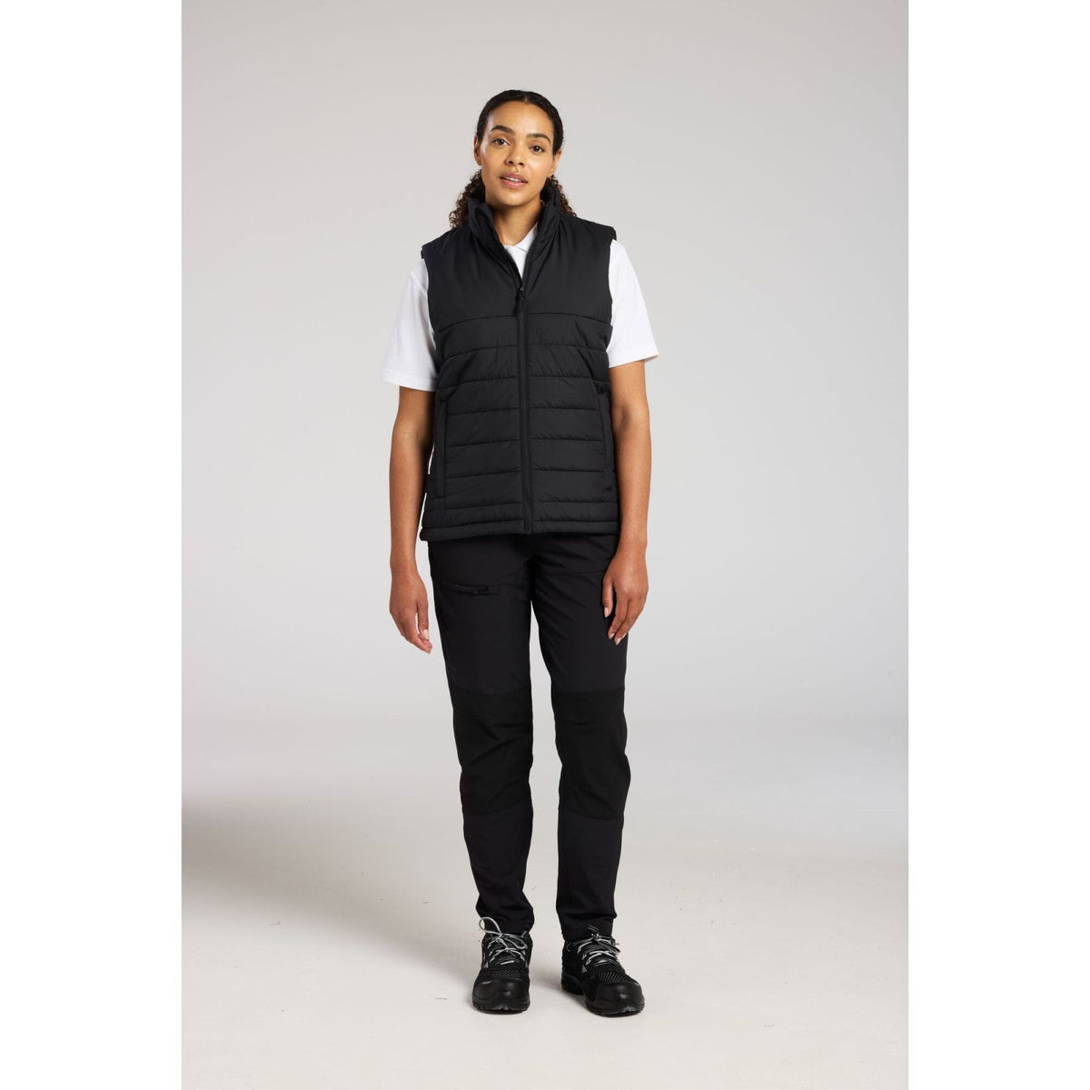 Portwest Dames regenkleding Bescherming Tegen Alle Weersomstandigheden Gilet S607 professioneel dames gevoerd baffle zwart(BK)
