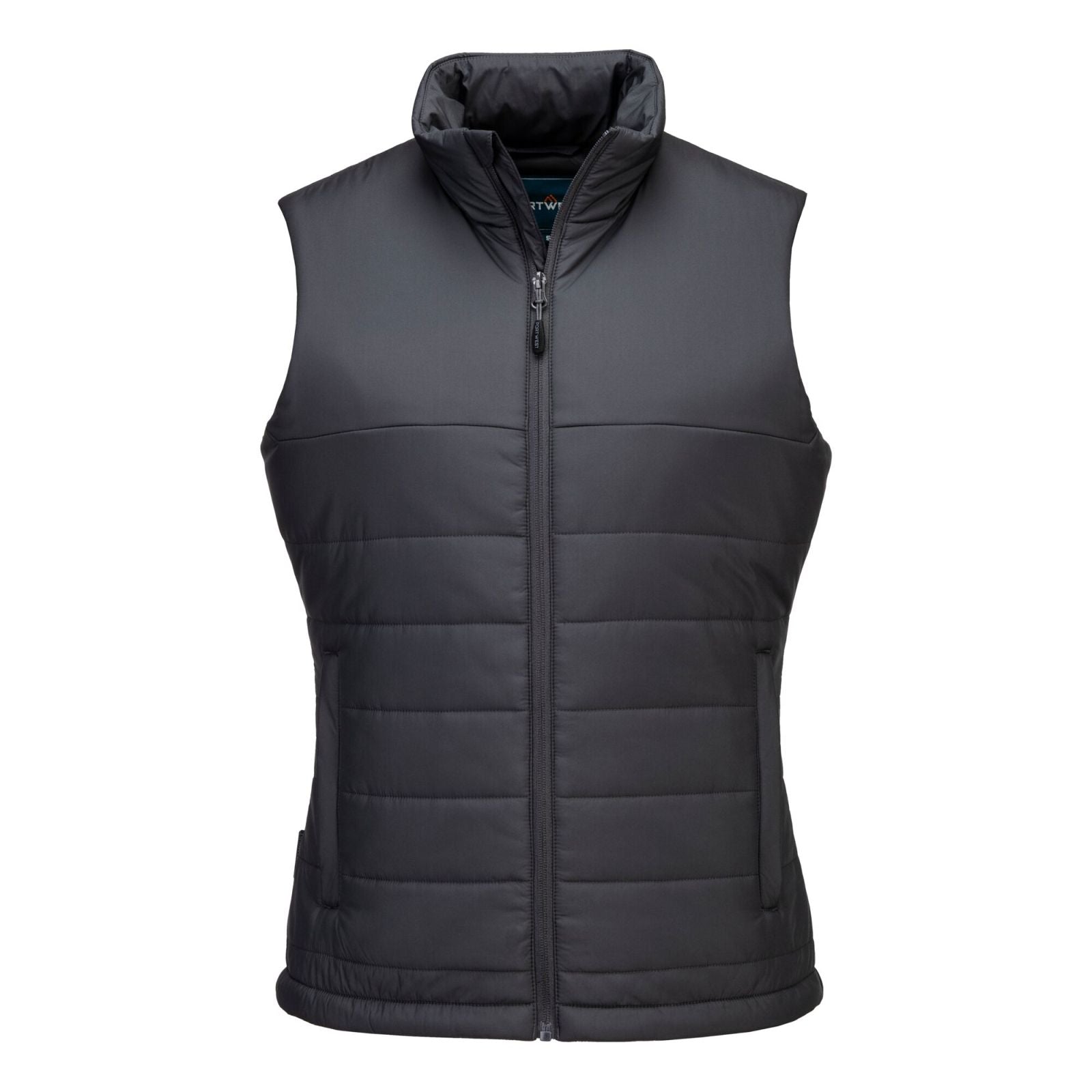 Portwest Dames regenkleding Alle Weersomstandigheden Gilet S607 professioneel dames gevoerd baffle metaalgrijs(MG)
