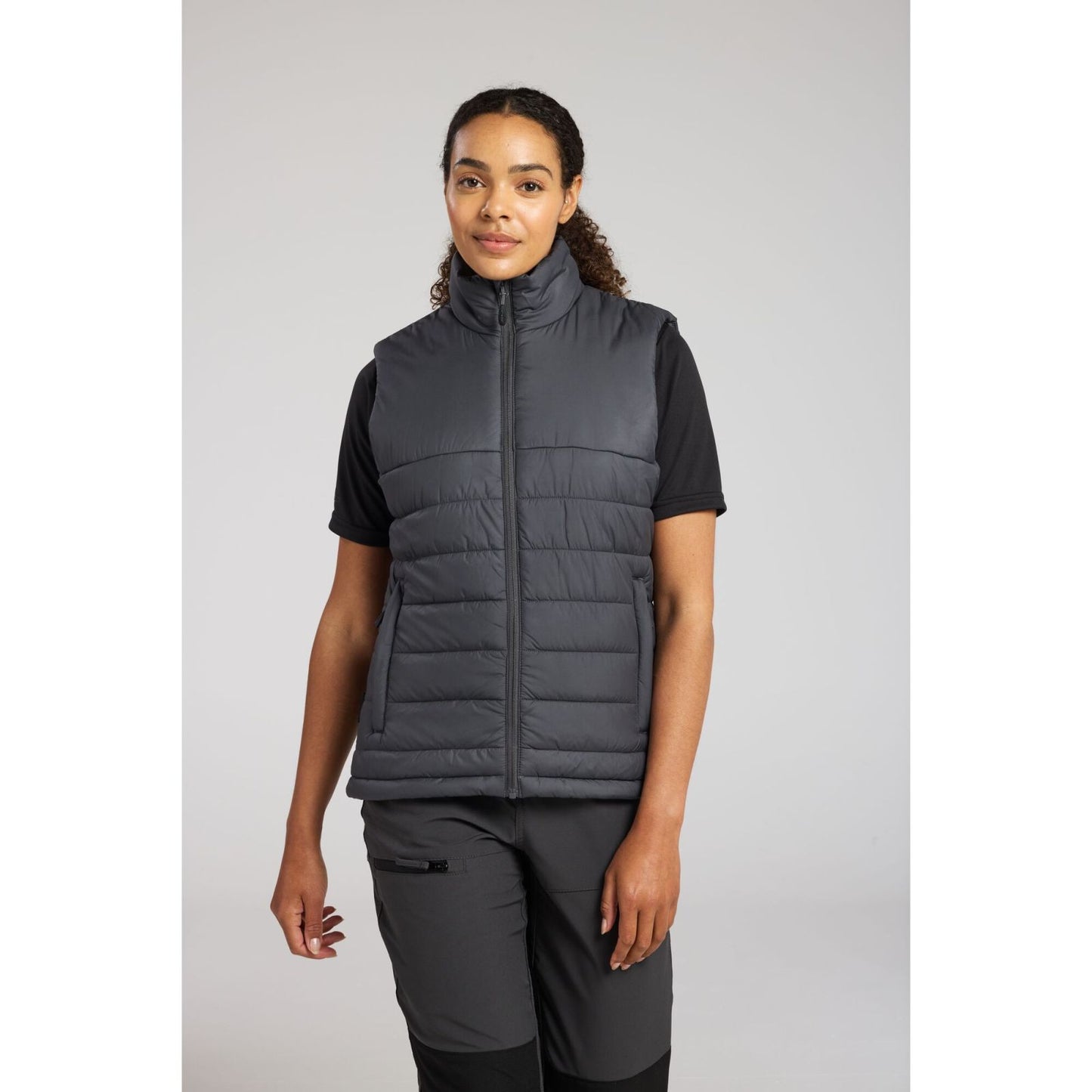 Portwest Dames regenkleding Alle Weersomstandigheden Gilet S607 professioneel dames gevoerd baffle metaalgrijs(MG)