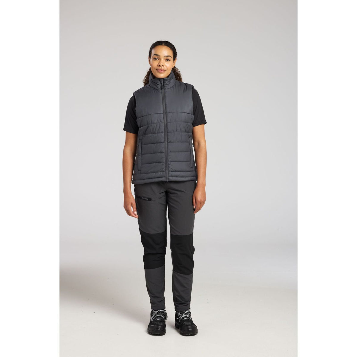 Portwest Dames regenkleding Bescherming Tegen Alle Weersomstandigheden Gilet S607 professioneel dames gevoerd baffle metaalgrijs(MG)