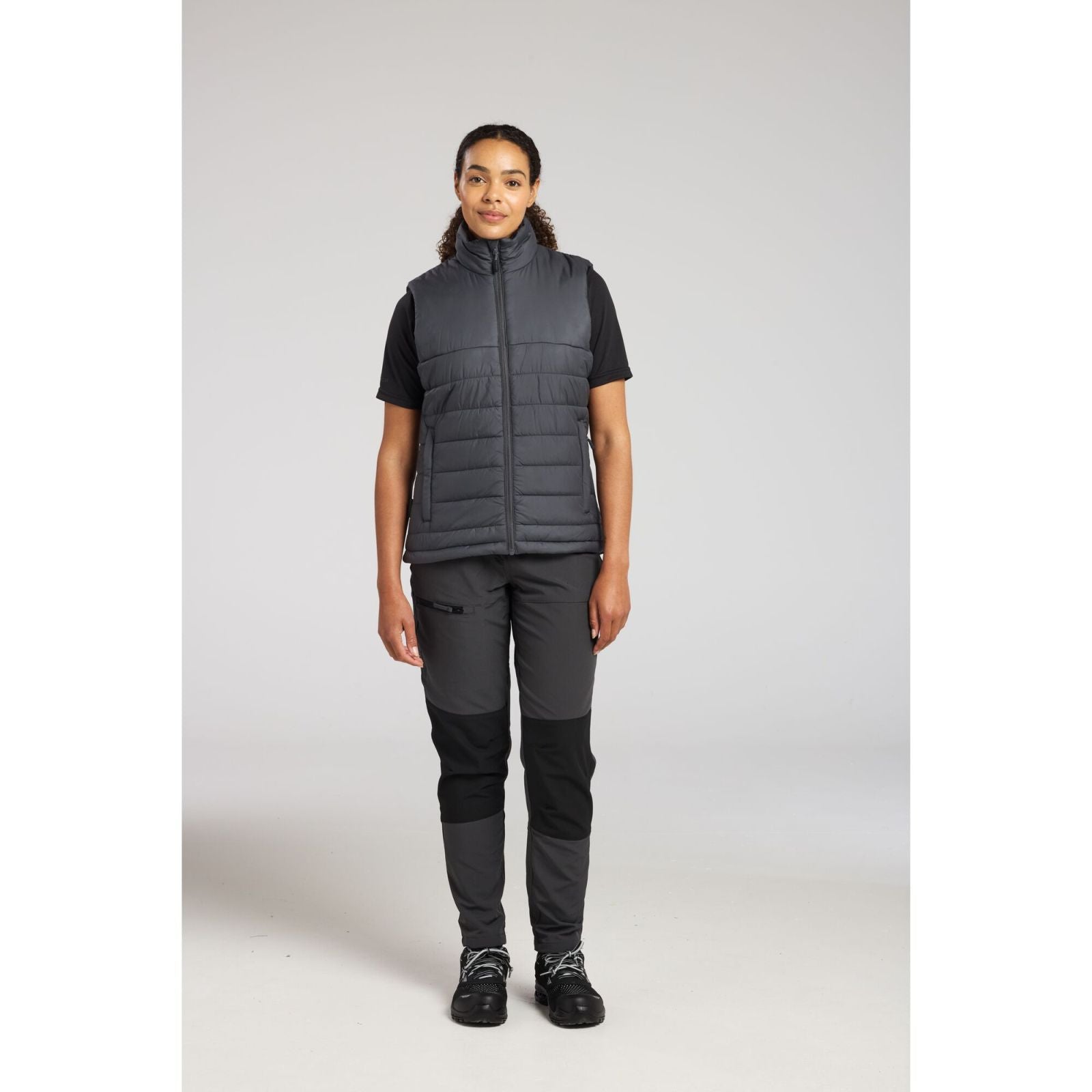 Portwest Dames regenkleding Alle Weersomstandigheden Gilet S607 professioneel dames gevoerd baffle metaalgrijs(MG)