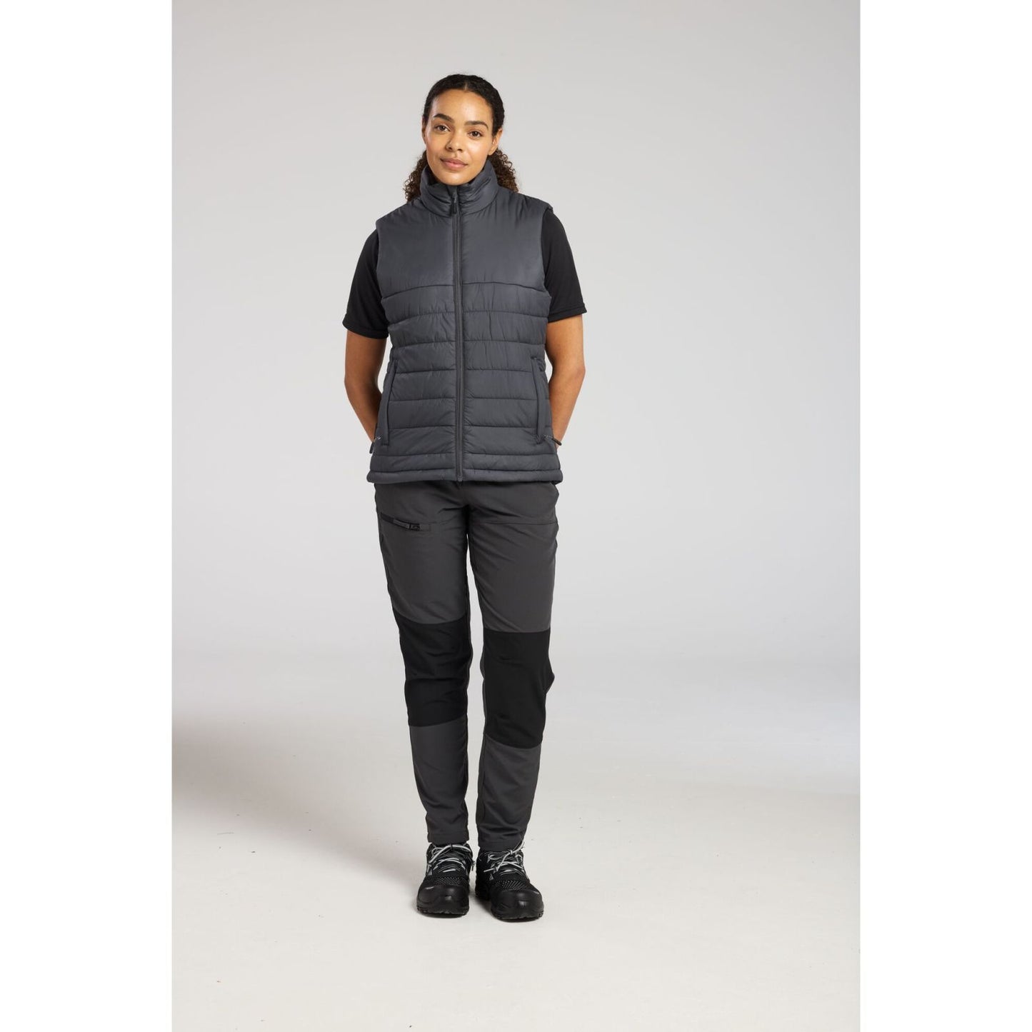 Portwest Dames regenkleding Alle Weersomstandigheden Gilet S607 professioneel dames gevoerd baffle metaalgrijs(MG)