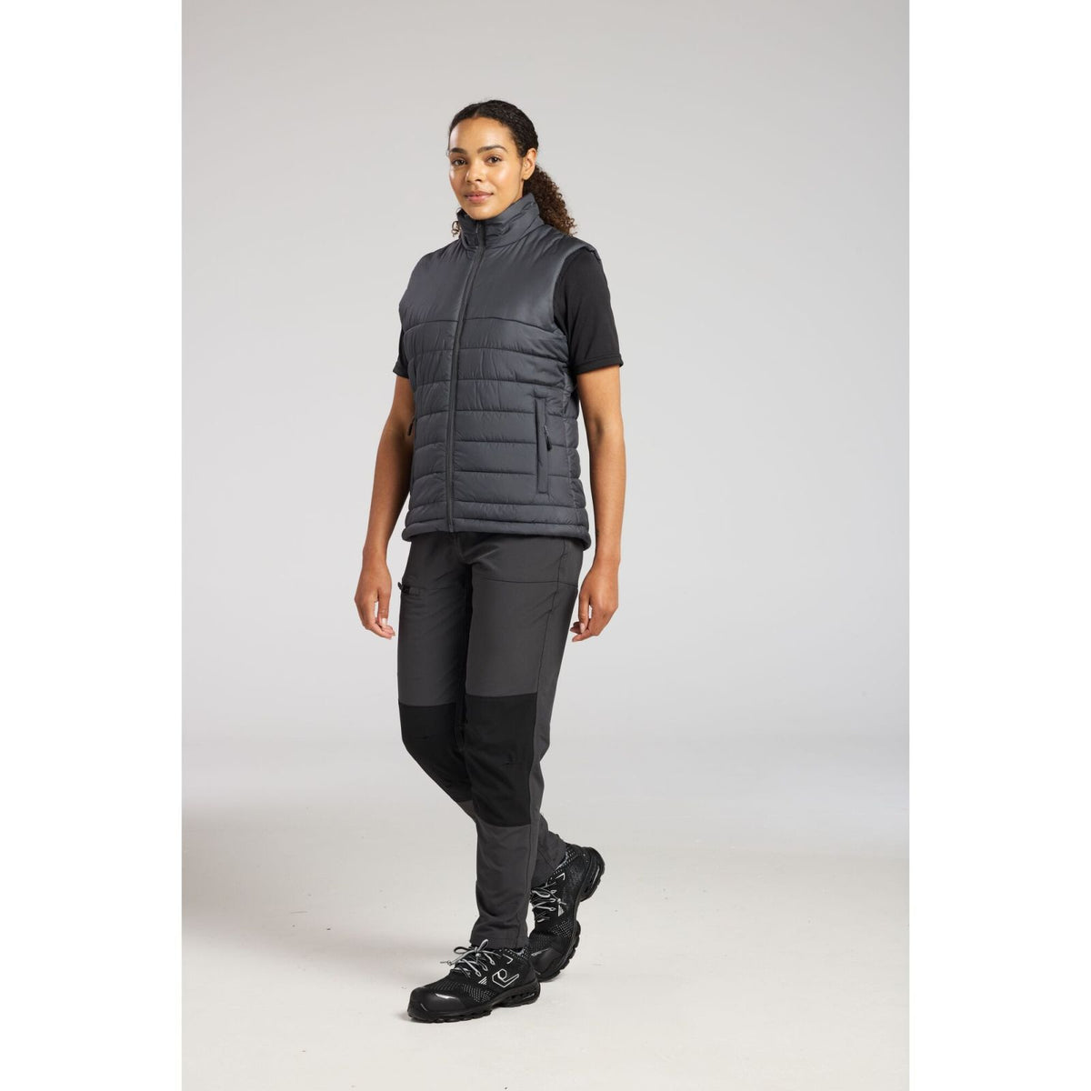 Portwest Dames regenkleding Bescherming Tegen Alle Weersomstandigheden Gilet S607 professioneel dames gevoerd baffle metaalgrijs(MG)