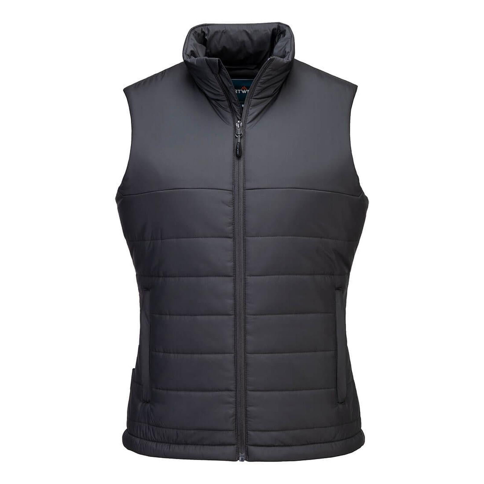 Portwest Dames regenkleding Bescherming Tegen Alle Weersomstandigheden Gilet S607 professioneel dames gevoerd baffle metaalgrijs(MG)