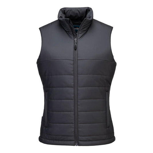 Portwest Dames regenkleding Bescherming Tegen Alle Weersomstandigheden Gilet S607 professioneel dames gevoerd baffle metaalgrijs(MG)
