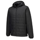Portwest Klassieke Regenkleding Bescherming Tegen Alle Weersomstandigheden Jassen S608 professioneel capuchon gevoerd baffle zwart(BK)