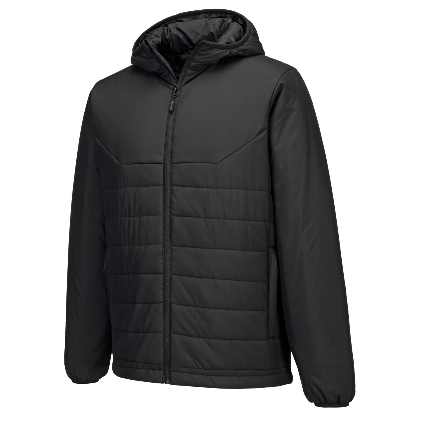 Portwest Klassieke Regenkleding Bescherming Tegen Alle Weersomstandigheden Jassen S608 professioneel capuchon gevoerd baffle zwart(BK)