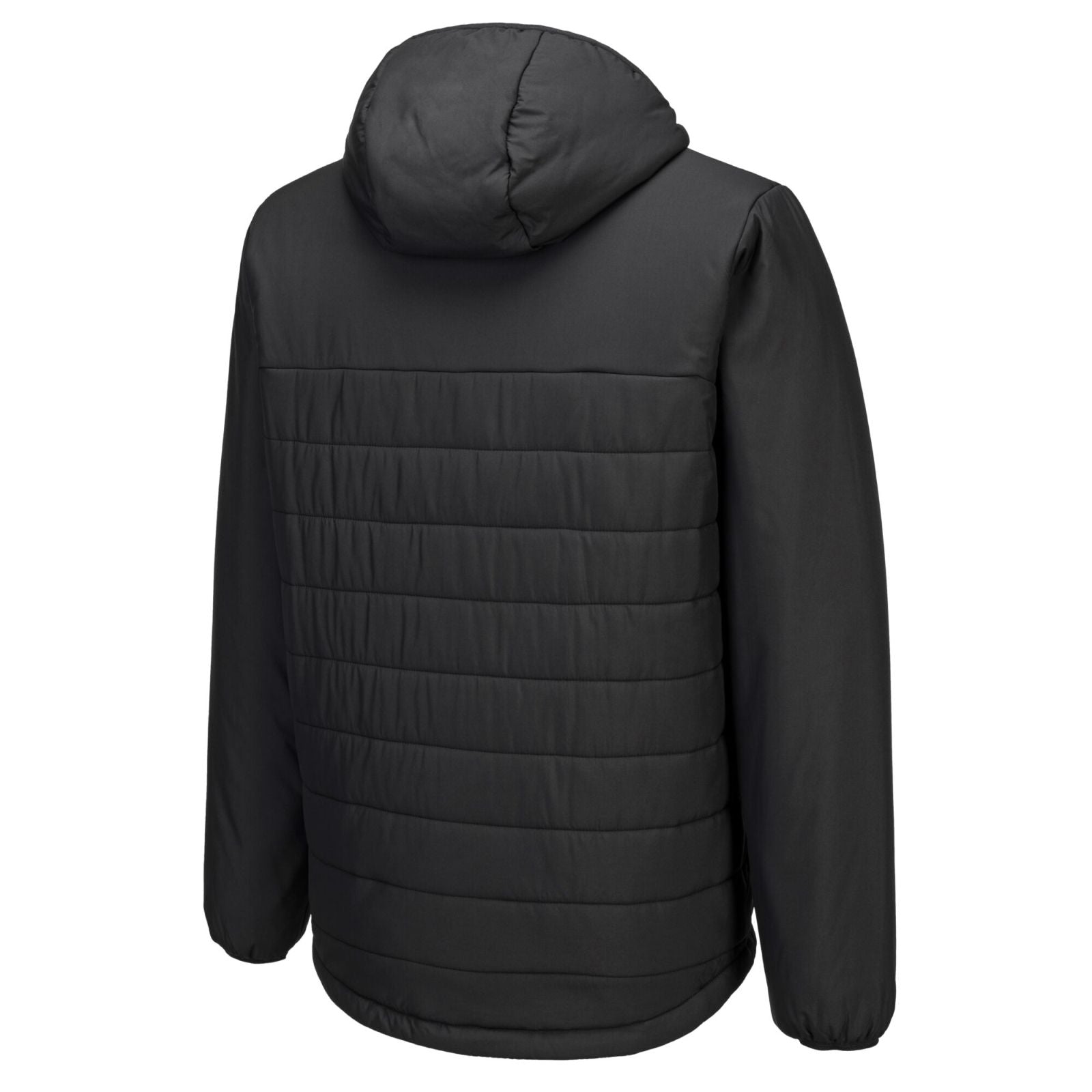 Portwest Klassieke Regenkleding Bescherming Tegen Alle Weersomstandigheden Jassen S608 professioneel capuchon gevoerd baffle zwart(BK)
