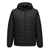 Portwest Klassieke Regenkleding Bescherming Tegen Alle Weersomstandigheden Jassen S608 professioneel capuchon gevoerd baffle zwart(BK)