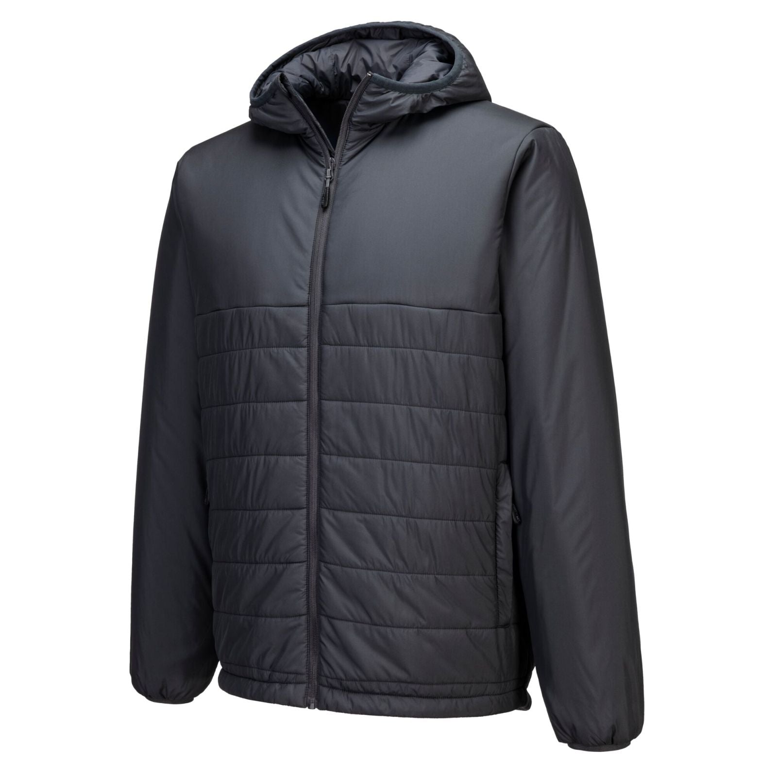 Portwest Klassieke Regenkleding Bescherming Tegen Alle Weersomstandigheden Jassen S608 professioneel capuchon gevoerd baffle metaalgrijs(MG)